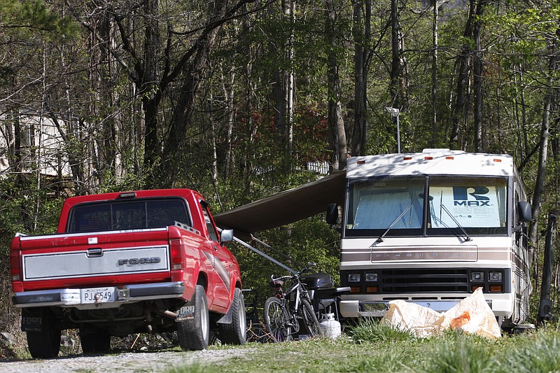 The scene of a triple slaying near the 300 block of Kellys Ferry Place in Lookout Valley.