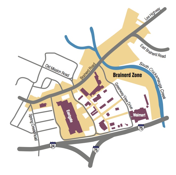 Facelift New Brainerd Road zoning would change parking, greenspaces
