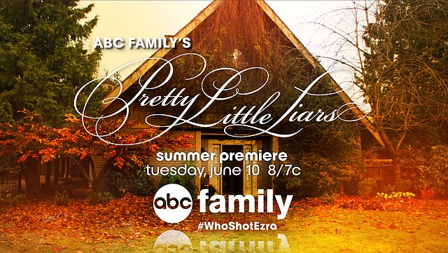 
              This image released by ABC Family shows a still from a promotional item for the series "Pretty Little Liars," featuring a hashtag WhoShotEzra, promoting a recent storyline. According to Social Guide, owned by Nielsen, “PLL,” as it’s known to fans, consistently ranks as one of the most Tweeted about shows while new episodes are airing. While some critics argue the second screen experience of looking at a device while a show is airing detracts from the viewing experience, networks have a different perspective, saying it helps and doesn’t hurt. (AP Photo/ABC Family)
            