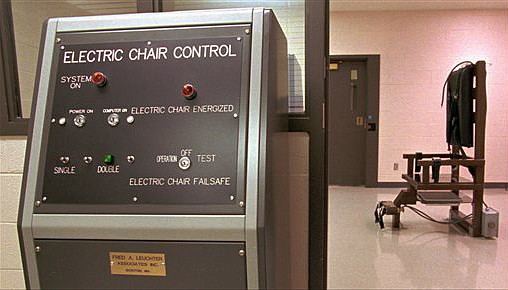In this 1994 file photo, Tennessee's electric chair and its control panel are shown in Riverbend Maximum Security Institution in Nashville.