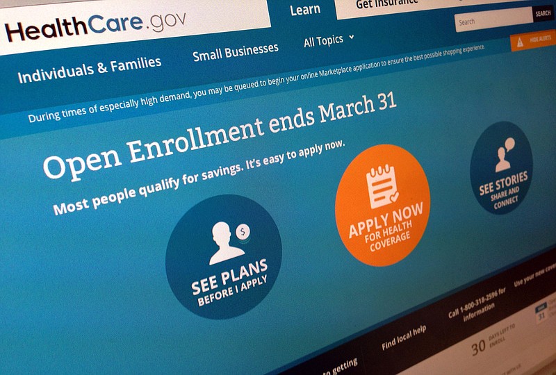 
              FILE - This March 1, 2014 file photo shows part of the website for HealthCare.gov, seen in Washington. President Barack Obama’s health care law has become a tale of two Americas. States that fully embraced the law’s coverage expansion are experiencing a significant drop in the share of their residents who remain uninsured, according to an extensive new poll released Tuesday. States whose leaders still object to “Obamacare” are seeing much less change. The Gallup-Healthways Well-Being Index, cumulatively based on tens of thousands of interviews, found a drop of 4 percentage points in the share of uninsured residents for states that adopted the law’s Medicaid expansion and either built or helped run their own online insurance markets. (AP Photo/Jon Elswick, File)
            