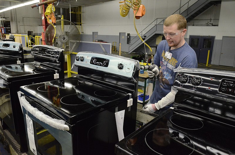 Chris Dodson works at the GE Roper plant  in LaFayette, Ga.