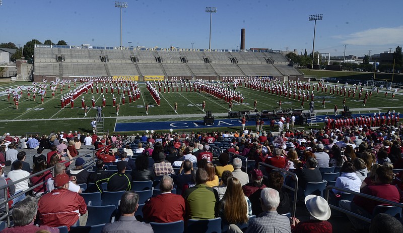 Alabama's Million Dollar Band performs at Finley Stadium in this 2014 file photo.