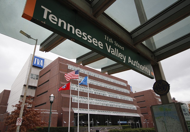 Tennessee Valley Authority's downtown facility is seen on Monday.