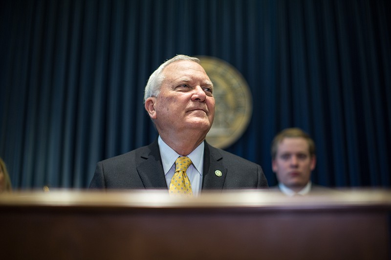 Georgia Gov. Nathan Deal speaks during a news conference in Atlanta in this Nov. 5, 2014, file photo. 