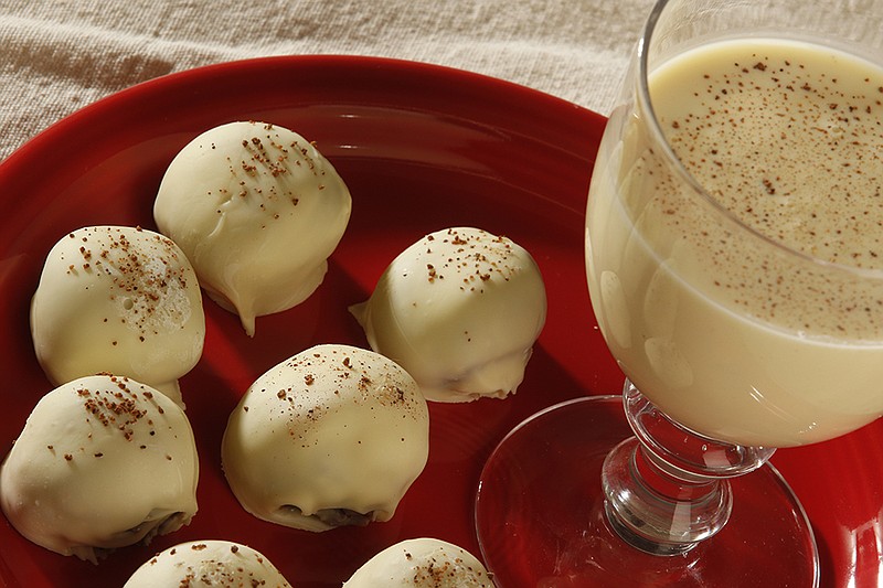 A dash of nutmeg adds authenticity to Eggnog Bourbon Balls, a simple holiday treat.