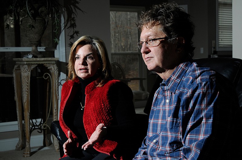 Julenne and David Goetcheus talk about the murder of their sons, Sean and Donny, in this file photo.