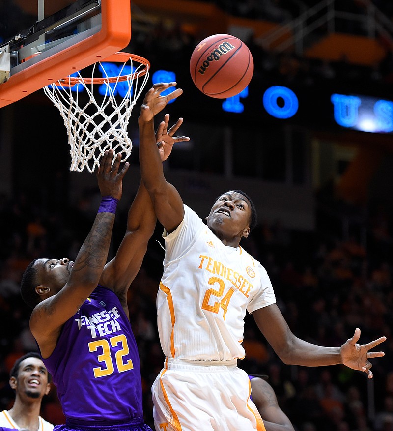 Tennessee freshman forward Willie Carmichael III has been forced into more playing time for the Vols because of injuries.