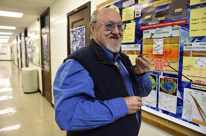 University of Tennessee professor Larry Taylor is studying a rare rock called diamondiforous peridotite, which contains 30,000 diamonds to seek clues on how the gems are naturally formed.