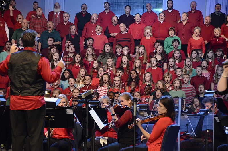 Abba's House combines its group of worship leaders with its orchestra and children's and adult choirs for a special Christmas-themed service.