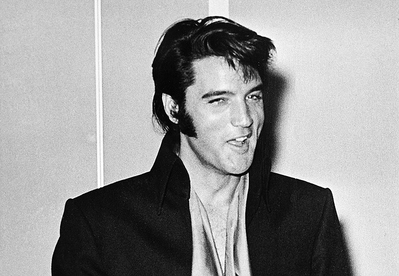 Elvis Presley is shown at the International Hotel where he made his first public stage appearance in 9 years in Las Vegas in Aug. 1969. 