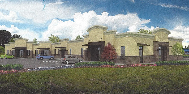 This rendering shows how Parkway Professional Center will look when work is completed on a second phase of the Collegedale office condo. 