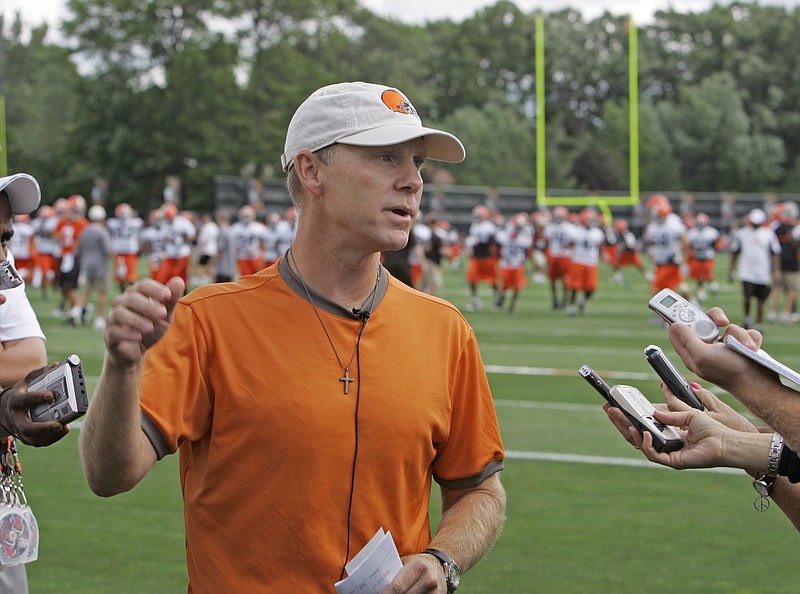 Phil Savage talks to reporters in this 2008 file photo.