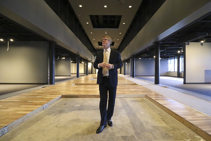 Daryl Black leads a tour of the new Chattanooga History Center on Jan. 15, 2015. Black, the museum director, said no opening date has been set. The museum needs another $3.2 million to open its doors.
