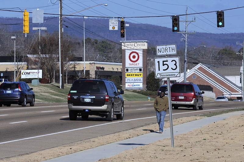 The northern stretch of state Highway 153 is replete with shopping including Town Center North, just north of Gadd Road.