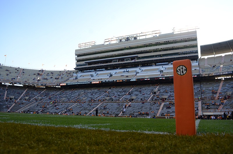 An empty Neyland Stadium awaits the Big Orange faithful before the Alabama game in this Oct. 25, 2014, photo.