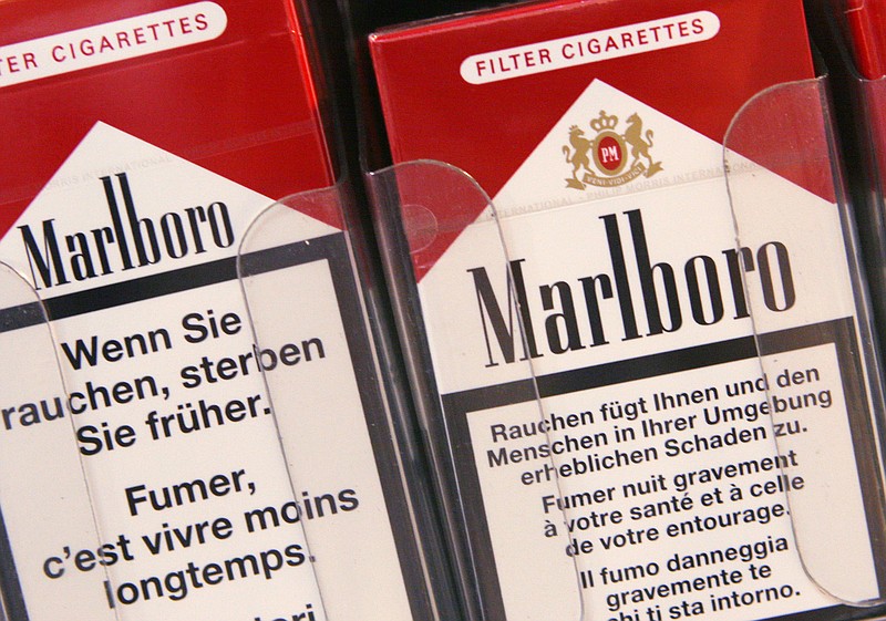 
              FILE - This July 1, 2006 file photo shows Marlboro cigarettes at a supermarket in Lucerne, Switzerland. Philip Morris International reports quarterly financial results on Thursday, Feb. 5, 2015. (AP Photo/Mark Lennihan, File)
            