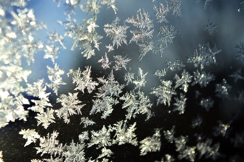 Frost collects on a car windshield in the East Brainerd area recently. Forecasts call for lows in the teens this weekend.
