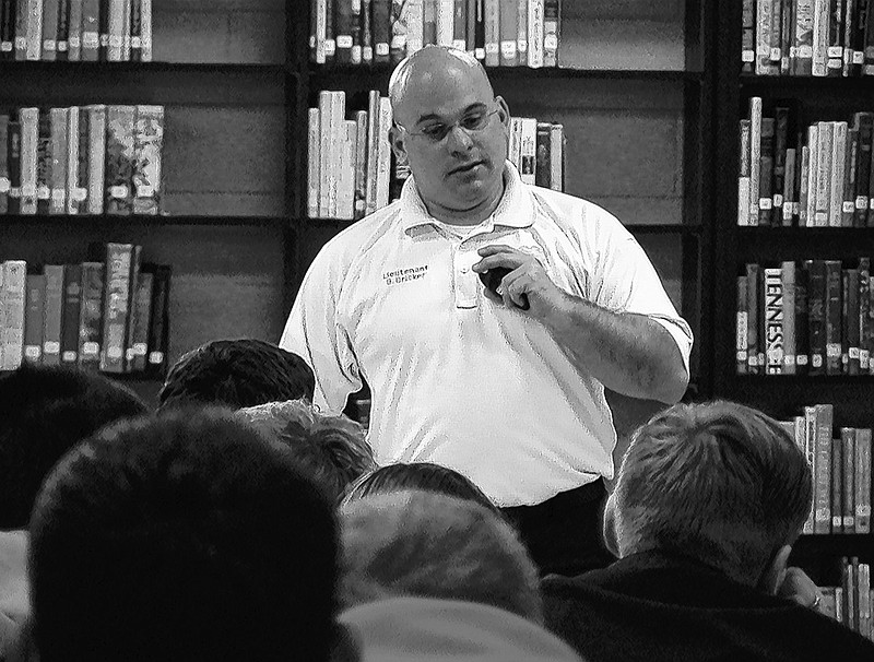 EMS Lt. Brian Bricker gives East Ridge High School students a front-line perspective of the dangers of alcohol and drug use.