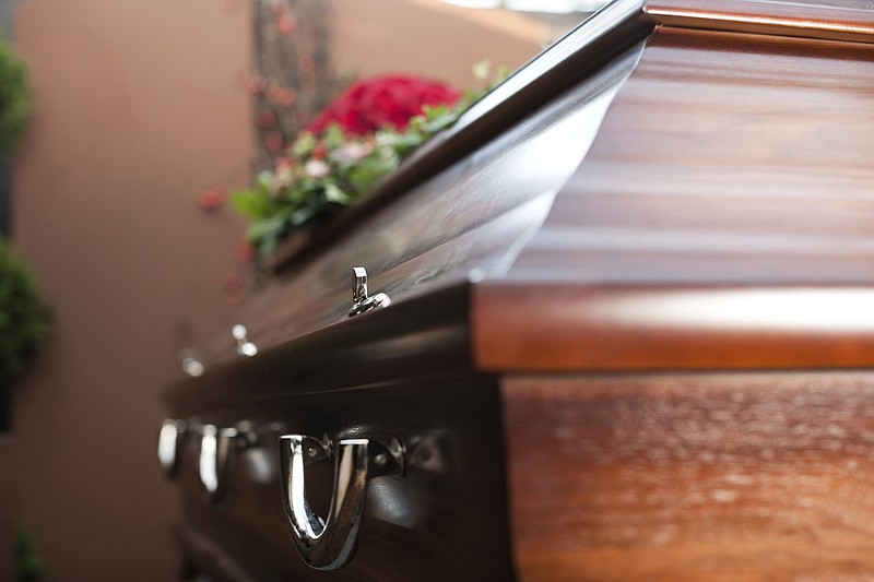 A coffin is shown in this file photo.