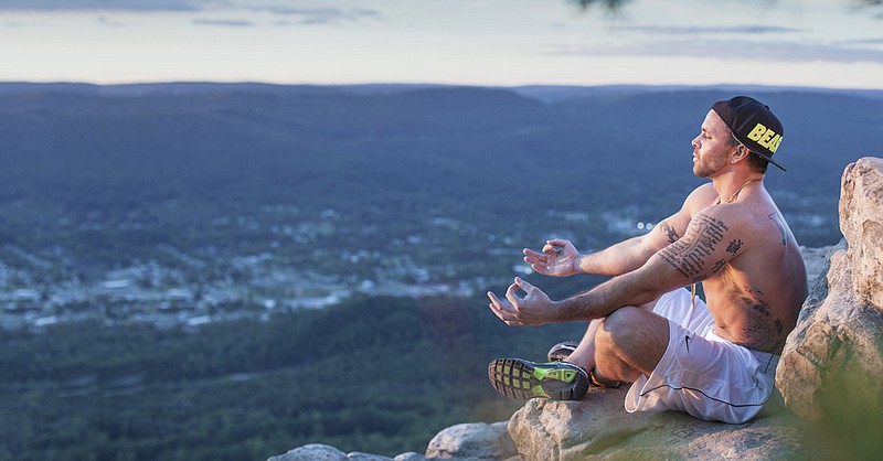 courtesy of Organic Valley. Cutline: "A scene, shot at Sunset Rock, from the video advertisement that Humanaut and Fancy Rhino, based in Chattanooga, created for Organic Valley's Organic Fuel product. The online advertisement, which gained national attention, released last week."
