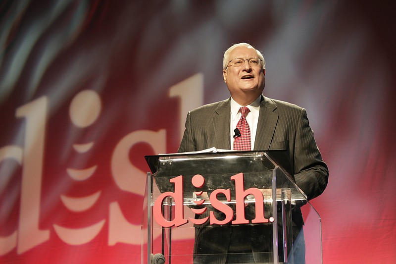 Joseph Clayton, president and CEO of Dish Network, speaks during a news conference at the International CES, in Las Vegas in this Jan. 5, 2015, photo.