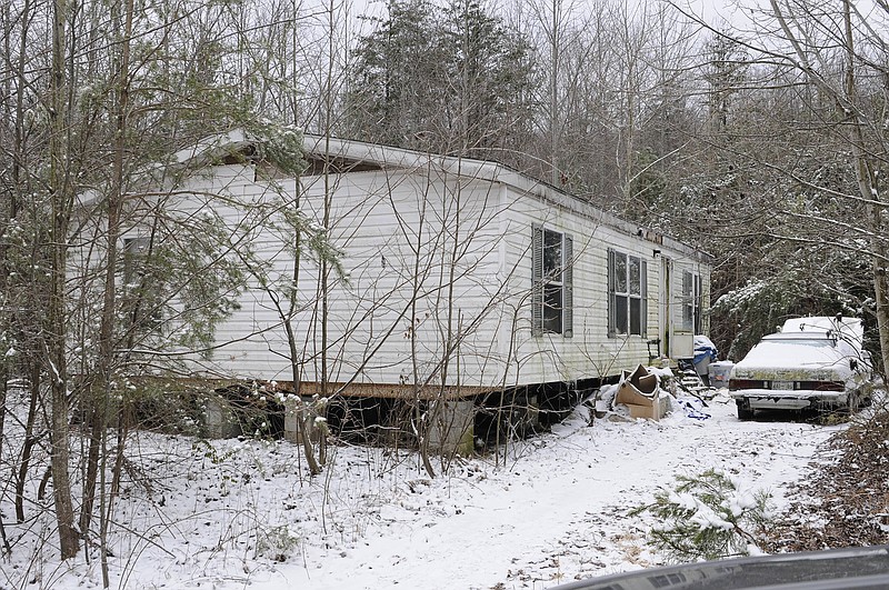 This is the house trailer in Sequatchie County where Bradley Sutter, a military veteran, was found on Feb. 18 after someone checked on him in sub-freezing weather. Sutter reportedly died from exposure.