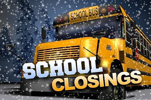 Schools closed closings bus snow tile