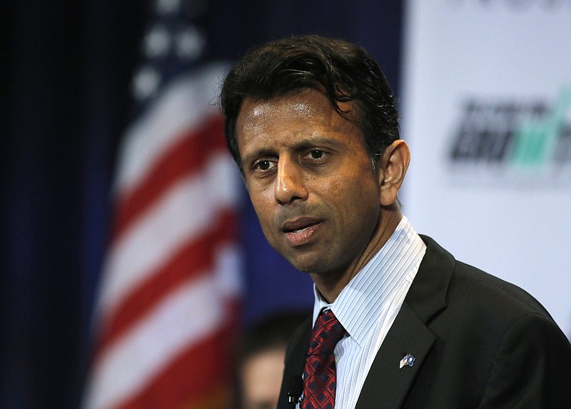 
              Louisiana Gov. Bobby Jindal speaks at the free market Club for Growth winter economic conference at the Breakers Hotel Saturday, Feb. 28, 2015, in Palm Beach, Fla.   (AP Photo/Joe Skipper)
            