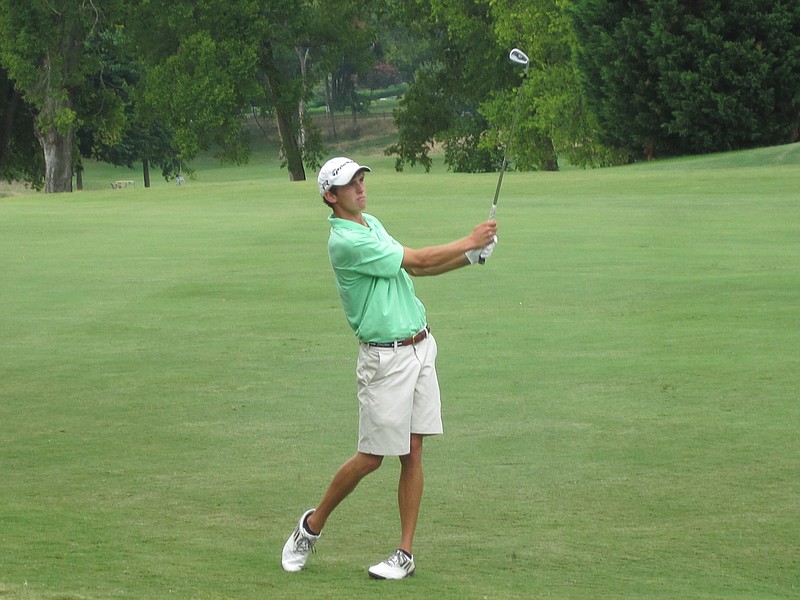 University of Tennessee at Chattanooga freshman Andrew Weathers strikes a shot in this file photo.