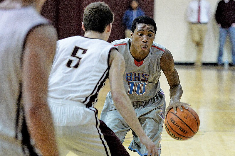 Brainerd's Kentrell Evans looks for an opening against Cannon County. He led the Panthers' road win with 17 points.