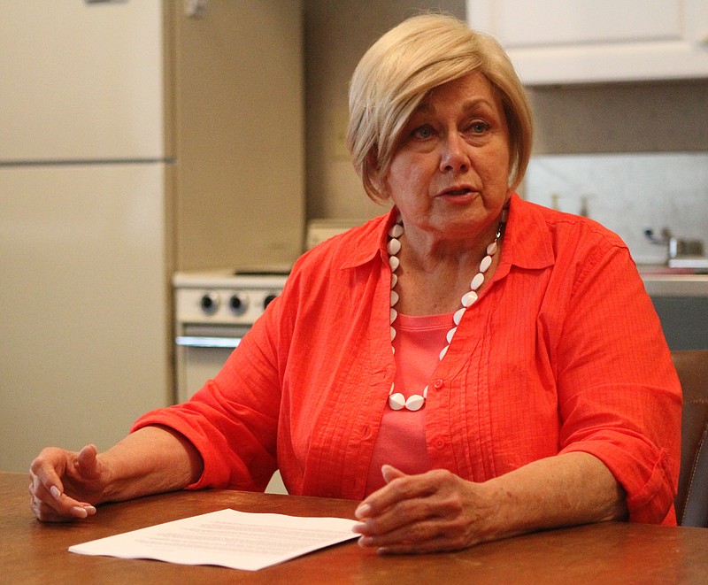 Walker County Commissioner Bebe Heiskell speaks at a news conference at the Walker County Court House Annex in LaFayette, Ga., in this file photo.