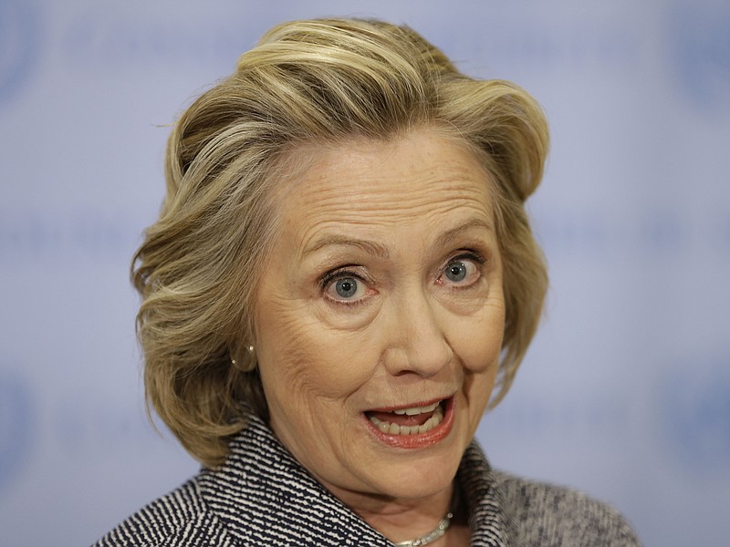 
              Hillary Rodham Clinton speaks to the reporters at United Nations headquarters, Tuesday, March 10, 2015.   Clinton conceded that she should have used a government email to conduct business as secretary of state, saying her decision was simply a matter of "convenience."  (AP Photo/Seth Wenig)
            