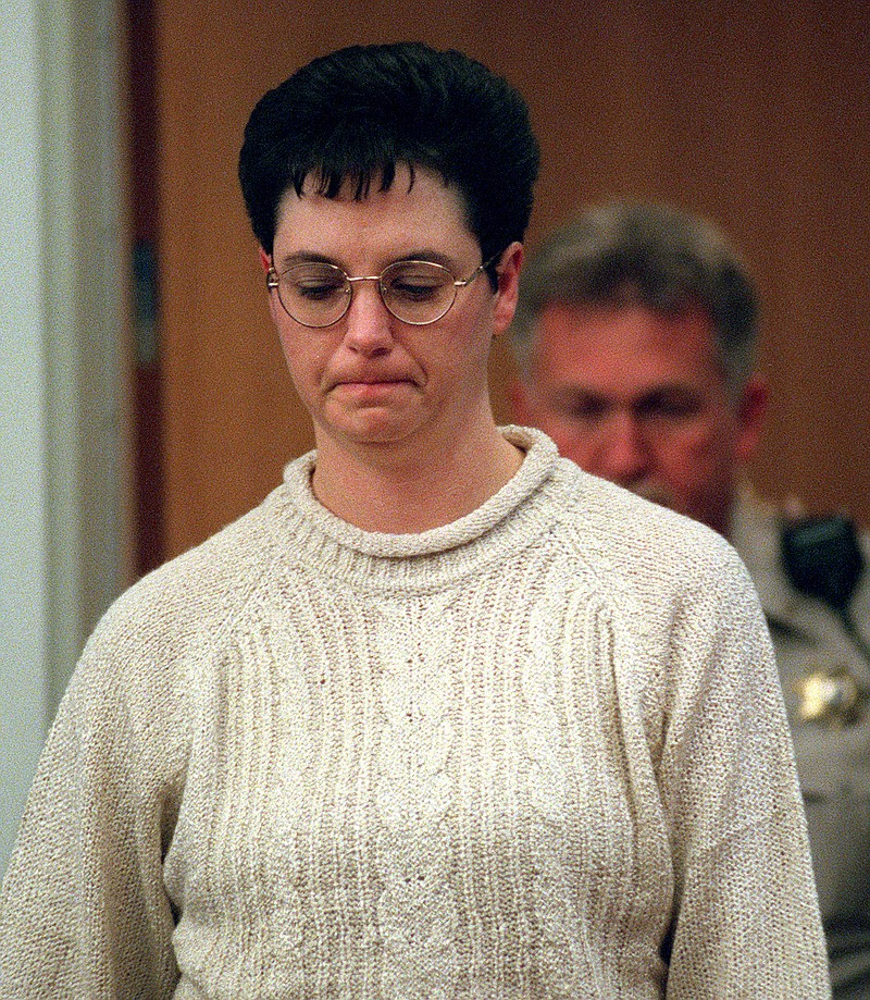 
              FILE- In this Nov. 18, 1998 file photo, Kelly Gissendaner in shown in court for her murder trial in Lawrenceville, Ga. Prison officials in Georgia made a last-minute decision to delay the execution of inmate Kelly Gissendaner because the lethal drug appeared cloudy, raising questions about whether it would work. Now that decision has prompted a legal challenge to a secrecy law in Georgia that bans the government from releasing any information about where it gets its death penalty drugs. (AP Photo/Atlanta Journal-Constitution, Richard Fowlkes, File) MARIETTA DAILY OUT; GWINNETT DAILY POST OUT;  LOCAL TV OUT (WXIA, WGCL, Fox 5)
            