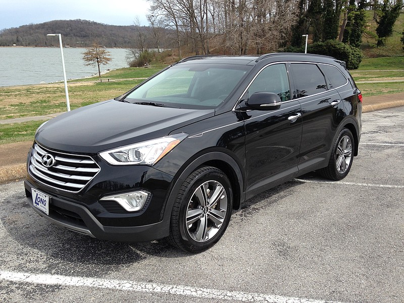 The Hyundai Santa Fe combines sleek looks with functional features.