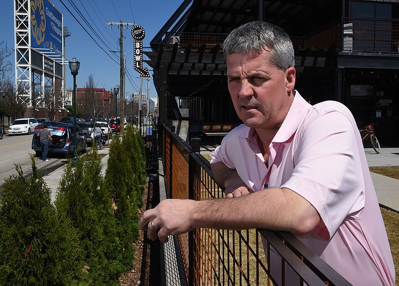 Developer John Wise stands in front of his latest Chattanooga project to open in the 1800 block of Chestnut Street. City leaders are putting together a new zoning package for the future that is based on form, instead of traditional use standards.