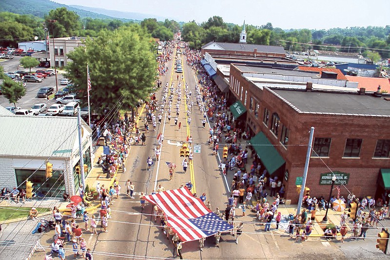 The streets of downtown Dunlap are blocked off every year for the annual 4th of July Parade down Rankin Avenue. A large celebration on the courthouse lawn follows the parade. 