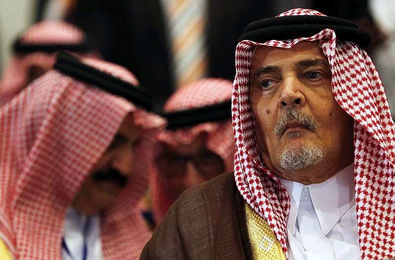 
              Saudi Foreign Minister Saud bin Faisal bin Abdulaziz Al Saud attends a meeting of Arab foreign ministers in Sharm el Sheik, South Sinai, Egypt, Thursday, March 26, 2015.a meeting of  Arab League foreign ministers in Sharm el-Sheikh, South Sinai, Egypt, Thursday, March 26, 2015. (AP Photo/Amr Abdallah Dalsh, Pool)
            