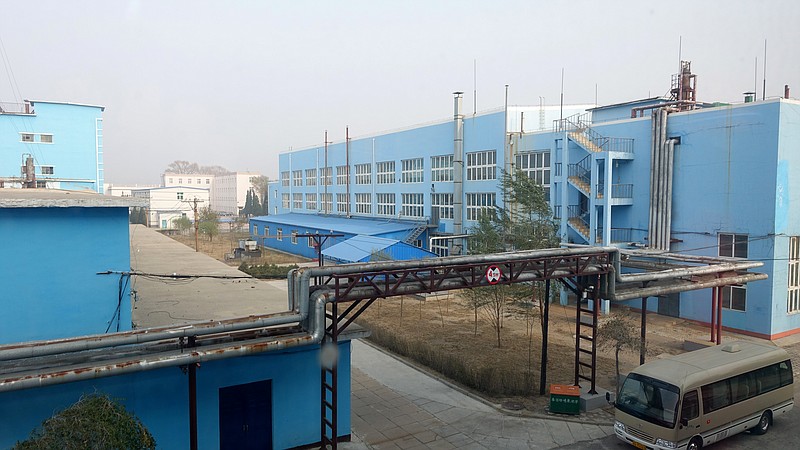 
              In this photo taken Oct. 24, 2014, the Tianhe Fuxin flourochemical plant in Jinzhou, China. Two Morgan Stanley-backed Chinese companies will not be filing their financial statements on time and have stopped trading in their stocks, raising concerns about their accounting and the U.S. banking giant’s stewardship of $1.4 billion entrusted to its Asian investing arm. (AP Photo/Erika Kinetz)
            