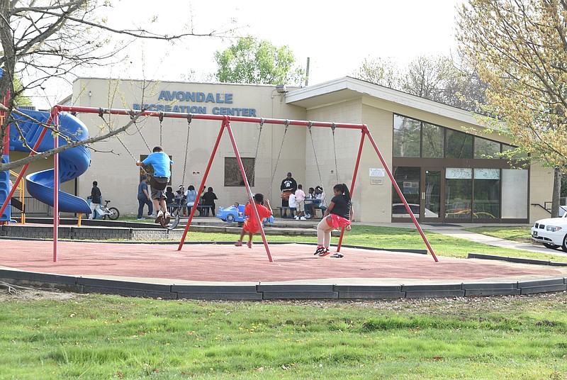 Children who use the Avondale Recreation Center are asked to play outside as adult residents exercise in the gym as part of the Health and Wellness Program on April 8, 2015.