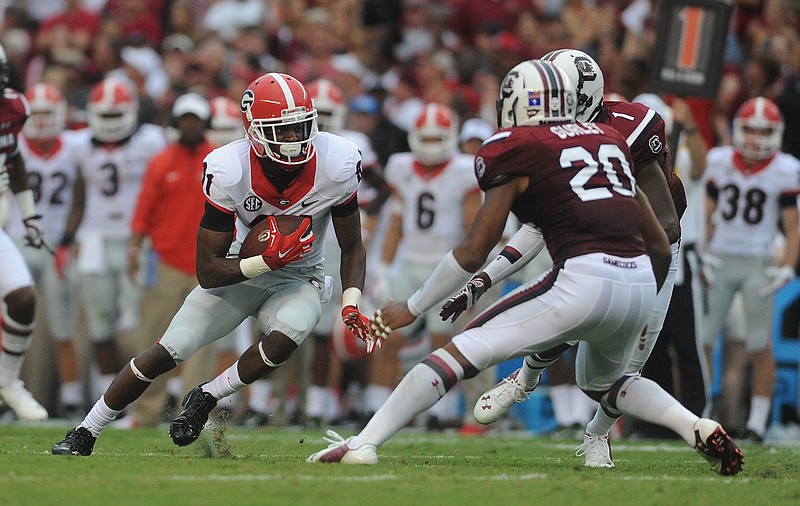 Georgia receiver Reggie Davis experienced a dip in productivity last season, when the Bulldogs focused more on their running game.