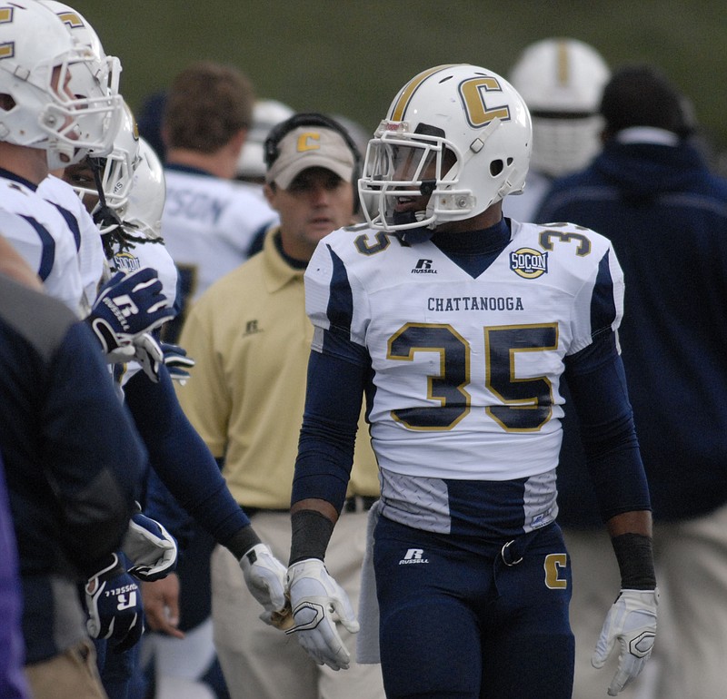 UTC safety Cedric Nettles (35) looks for instruction as the Moc defense takes the field in this 2014 file photo.
