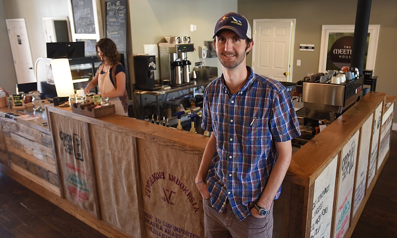 Ben Loderhose stands in the cafe area of the Meeting Place in Red Bank on April 3, 2015.