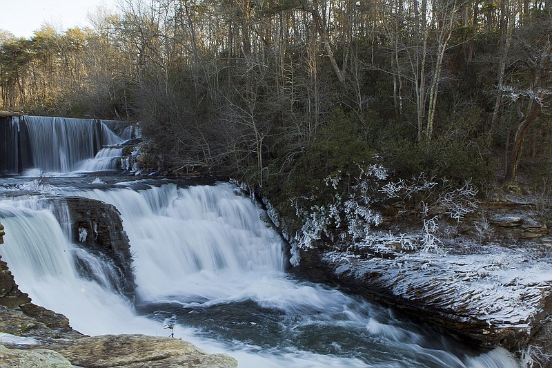 In this January photo, DeSoto Falls in Mentone, Ala., ices up. Temperatures dropped to 8 degrees on Lookout Mountain during a cold front earlier this year.
