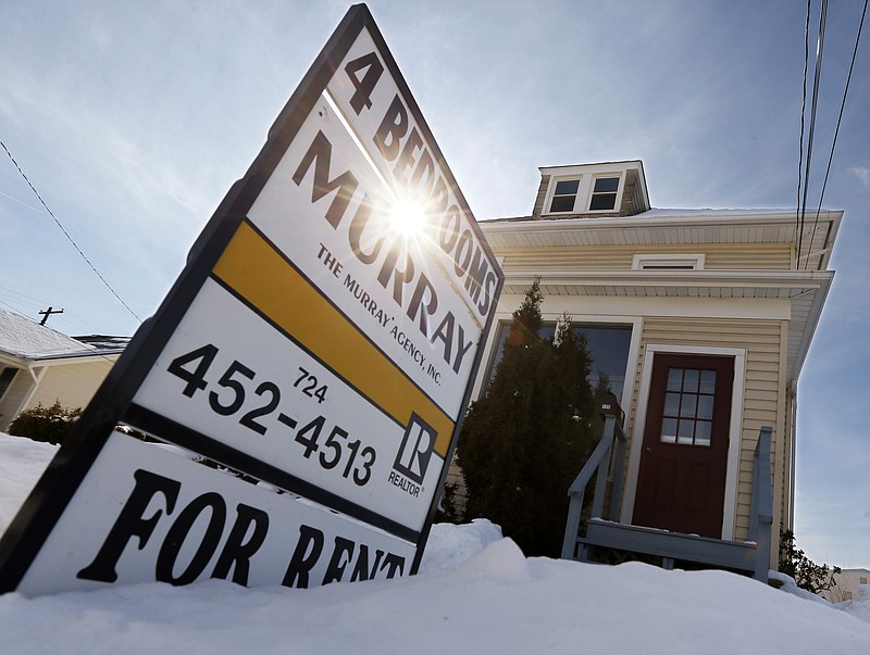 
              In this photo made on Wednesday, Feb. 25, 2015, a sign indicates a house for rent in Zelienople, Pa. Home rental prices nationally climbed a seasonally-adjusted 3.7 percent in March from 12 months earlier, real estate data firm Zillow said Wednesday, April 22, 2015. More Americans have shifted to renting in the wake of the 2008 financial crisis and the housing bust, which caused an avalanche of foreclosures that depressed prices through 2012. (AP Photo/Keith Srakocic)
            