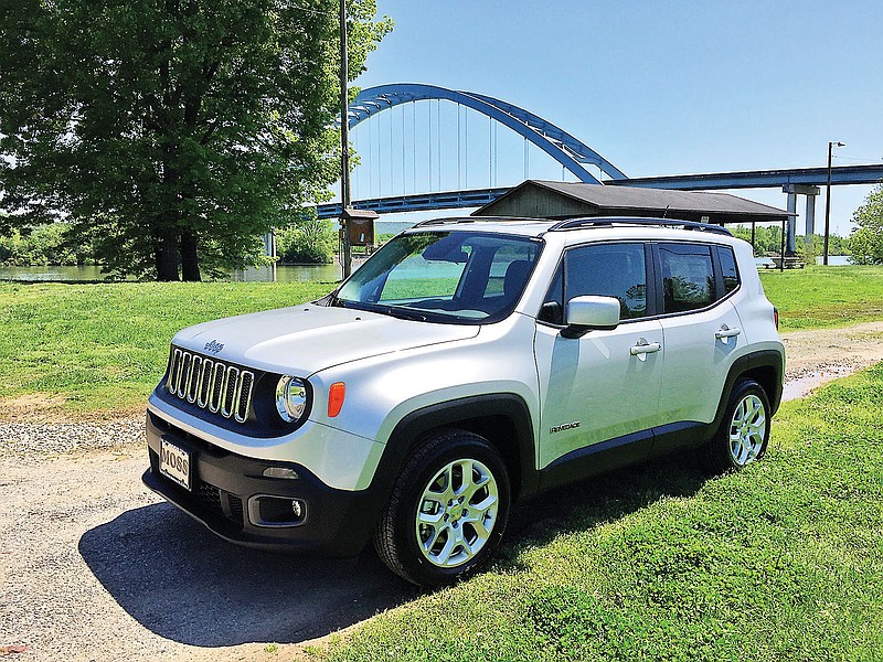 The all-new 2015 Jeep Renegade shares styling cues with the larger Wrangler.