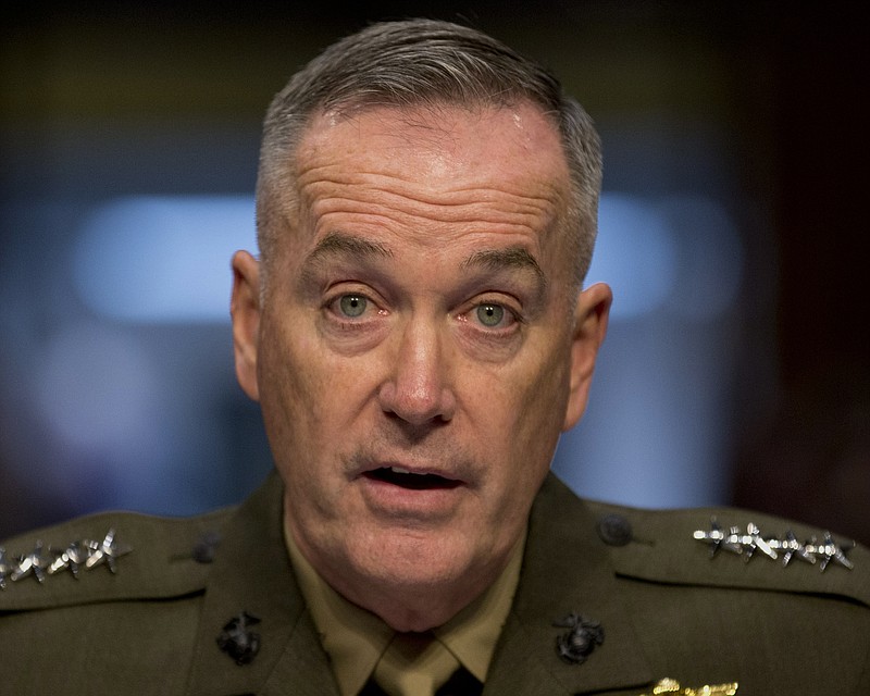 In this March 12, 2014, file photo, Gen. Joseph F. Dunford, Jr. testifies on Capitol Hill in Washington. President Barack Obama will nominate Dunford as next Joint Chiefs of Staff chairman.