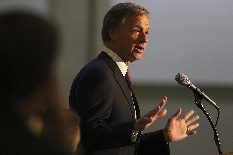 Gov. Bill Haslam speaks during the 37th annual Chattanooga Area Leadership Prayer Breakfast at the Chattanooga Convention Center in this file photo.