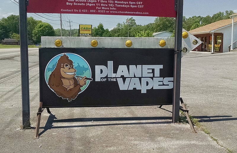 Planet of the Vapes, a Jasper business that caters to those who wish to inhale water vapor with either flavor additives, nicotine, or both. 
