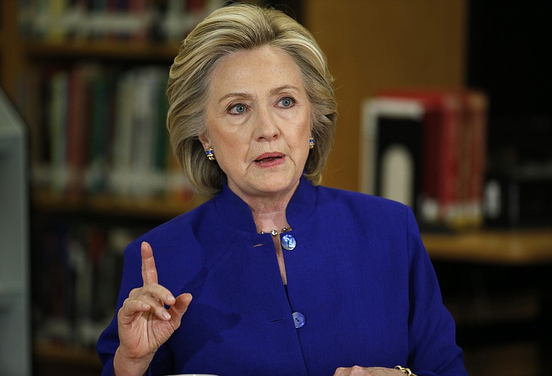 Democratic presidential candidate Hillary Rodham Clinton speaks on immigration at an event at Rancho High School on, May 5, 2015, in Las Vegas. 